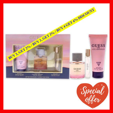 Guess 1981 Los Angeles By For Women - 3 Pc Gift Set 3.4Oz Edt Spray 0.5Oz 6.7Oz Body Lotion