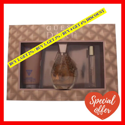 Guess Dare By For Women - 3 Pc Gift Set 3.4Oz Edt Spray 0.5Oz 6.7Oz Body Lotion