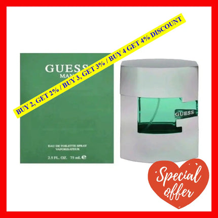 Guess Man By Parlux 2.5 Oz Eau De Toilette Spray For Men