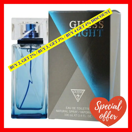 Guess Night By 3.4 Oz Eau De Toilette Spray For Men