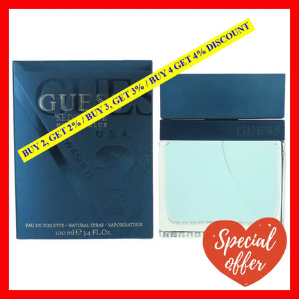 Guess Seductive Homme Blue By 3.4 Oz Eau De Toilette Spray For Men