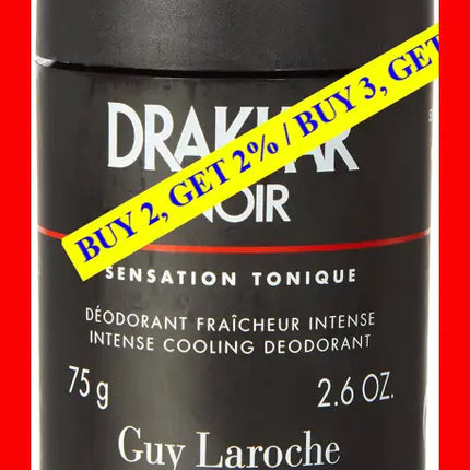 Guy Laroche Drakkar Noir 2.6Oz 75Ml Alcohol Free Deodorant Stick