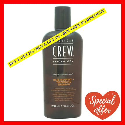 Hair Recovery + Thickening Shampoo By American Crew For Unisex - 8.4 Oz