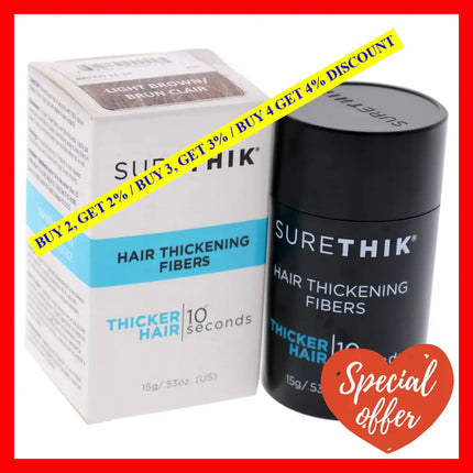 Hair Thickening Fibers - Light Brown By Surethik For Men 0.53 Oz Treatment