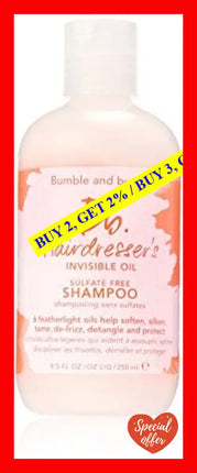 Hairdressers Invisible Oil Sulfate Free Shampoo By Bumble And For Unisex - 8.5 Oz