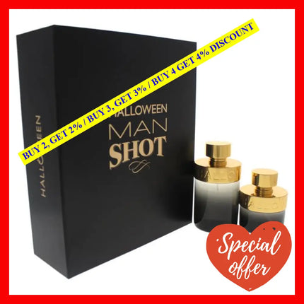 Halloween Man Shot By Perfumes For Men - 2 Pc Gift Set 4.2Oz Edt Spray 1.7Oz