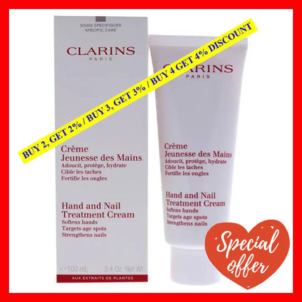 Hand And Nail Treatment Cream By Clarins For Unisex - 3.4 Oz