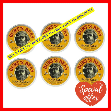 Hand Salve By Burts Bees For Unisex - 3 Oz Cream Pack Of 6