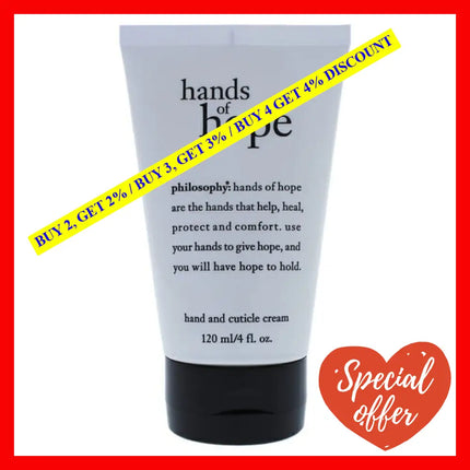 Hands Of Hope Hand And Cuticle Cream By Philosophy For Unisex - 4 Oz