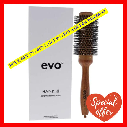 Hank 35 Ceramic Radial Brush By Evo For Unisex - 1 Pc