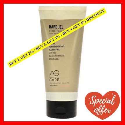 Hard Jel Extra-Firm Hold By Ag Hair Cosmetics For Unisex - 6 Oz Gel