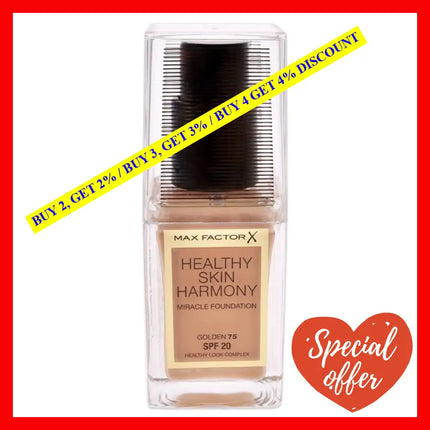 Healthy Skin Harmony Miracle Foundation Spf 20 - 75 Golden By Max Factor For Women 1 Oz