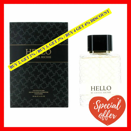 Hello By Lionel Richie 3.4 Oz Eau De Cologne Spray For Men