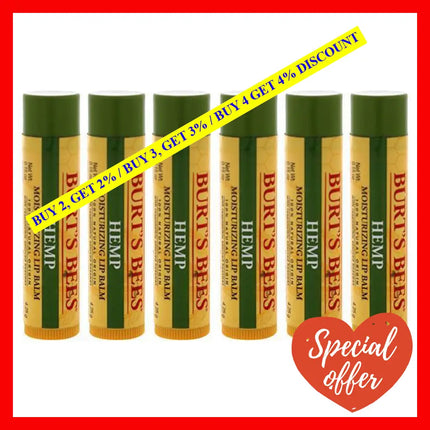 Hemp Moisturizing Lip Balm By Burts Bees For Unisex - 0.15 Oz