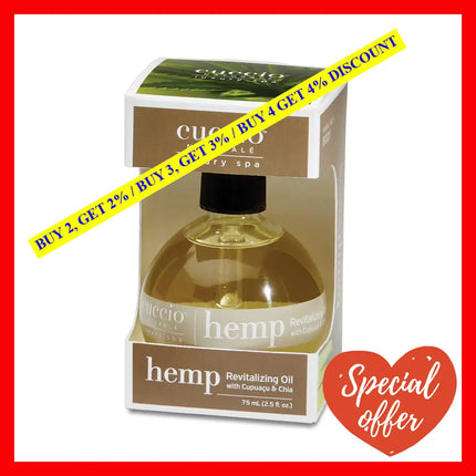 Hemp Revitalizing Oil By Cuccio Naturale For Unisex - 2.5 Oz