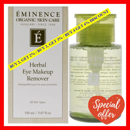 Herbal Eye Makeup Remover By Eminence For Unisex - 5.07 Oz