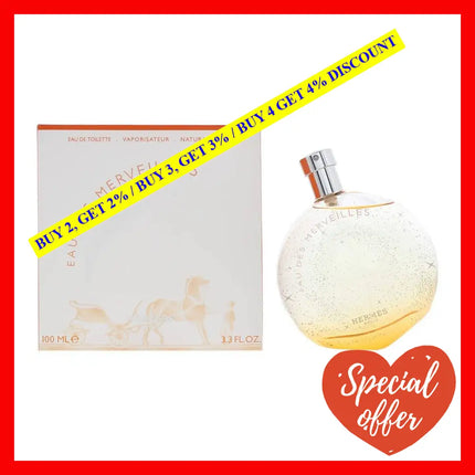 Hermes Eau Des Merveilles De Toilette Spray For Woman 100 Ml