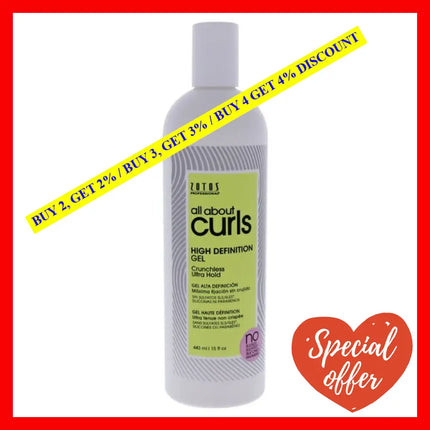 High Definition Gel By All About Curls For Unisex - 15.0 Oz