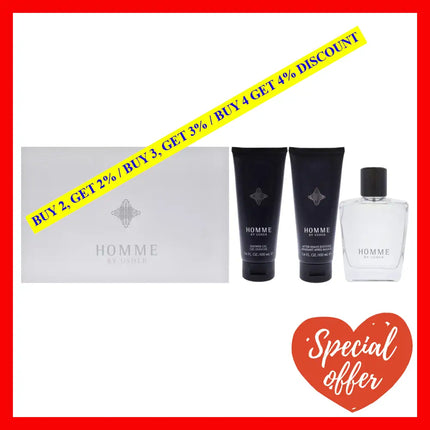 Homme By Usher For Men - 3 Pc Gift Set 3.4Oz Edt Spray Shower Gel After Shave Soother