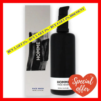 Homme Face Wash By For Men - 3.4 Oz Cleanser