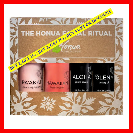 Honua Faical Ritual By 4 Piece Skin Care Set