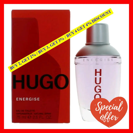 Hugo Energise By Boss 2.5 Oz Eau De Toilette Spray For Men