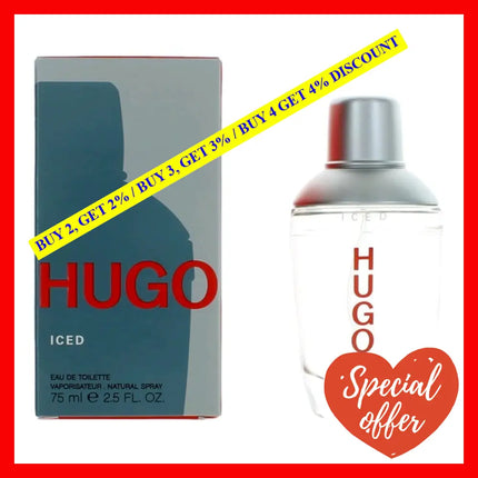 Hugo Iced By Boss 2.5 Oz Eau De Toilette Spray For Men