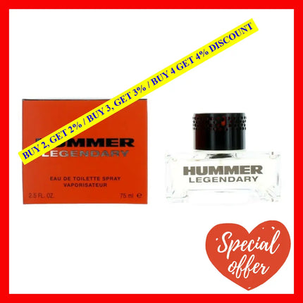 Hummer Legendary By 2.5 Oz Eau De Toilette Spray For Men