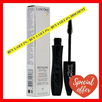 Hypnose Doll Lashes Mascara Effect - # 01 So Black By Lancome For Women 0.23 Oz