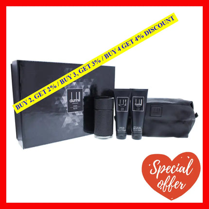 Icon Elite By Dunhill For Men - 4 Pc Gift Set 3.4Oz Edp Spray 3Oz Shower Gel After Shave Balm Pouch