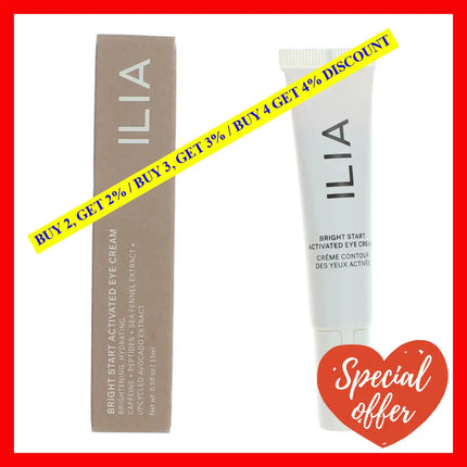 Ilia Bright Start Activated Eye Cream By.5 Oz Brightening