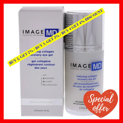 Image Md Restoring Collagen Recovery Eye Gel With Adt Technology By For Unisex - 0.5 Oz