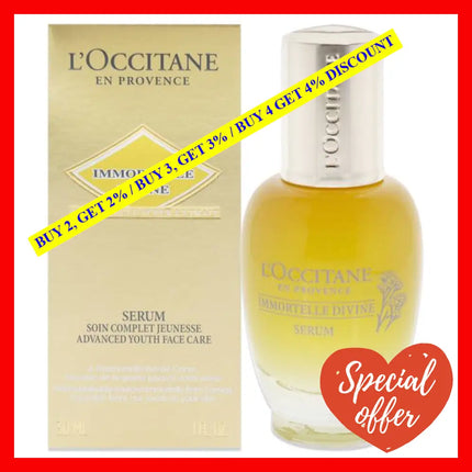 Immortelle Divine Serum - Advanced Youth Face Care By Loccitane For Unisex 1 Oz