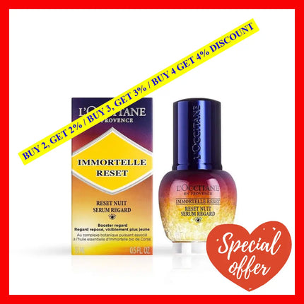 Immortelle Overnight Reset Eye Serum By Loccitane For Women - 0.5 Oz