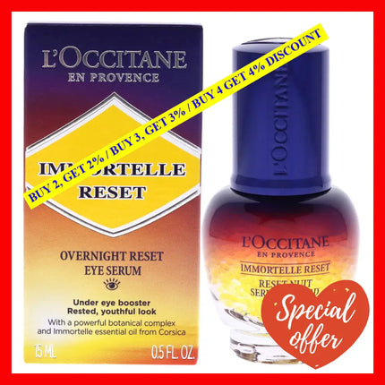 Immortelle Overnight Reset Eye Serum By Loccitane For Women - 0.5 Oz