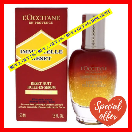 Immortelle Reset Overnight Oil-In Serum By Loccitane For Women - 1.7 Oz