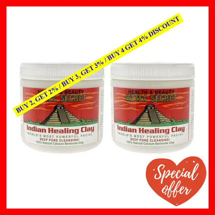 Indian Healing Clay By Aztec Secret For Unisex - 1 Lb Pack Of 2