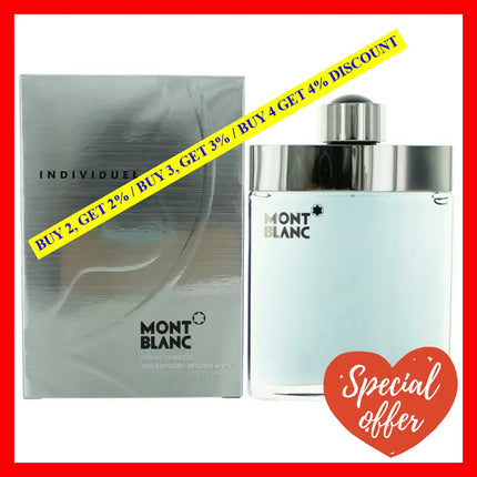 Individuel By Mont Blanc 2.5 Oz Eau De Toilette Spray For Men