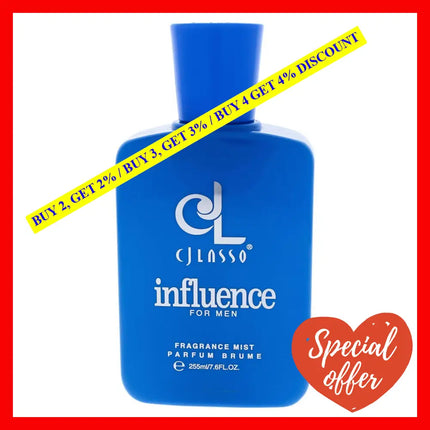 Influence By Cj Lasso For Men - 7.6 Oz Fragrance Mist