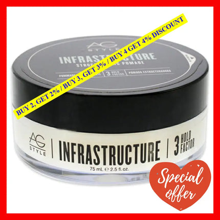 Infrastructure Structurizing Pomade By Ag Hair Cosmetics For Unisex - 2.5 Oz