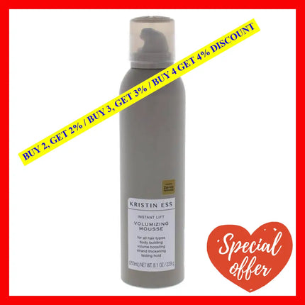 Instant Lift Volumizing Mousse By Kristin Ess For Unisex - 8.1 Oz Hairspray