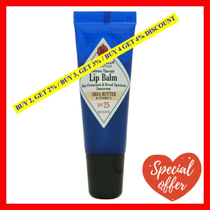 Intense Therapy Lip Balm Spf 25 - Shea Butter And Vitamin E By Jack Black For Men 0.25 Oz