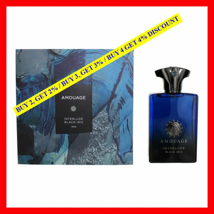 Interlude Black Iris Man By Amouage 3.4 Oz Eau De Parfum Spray For Men