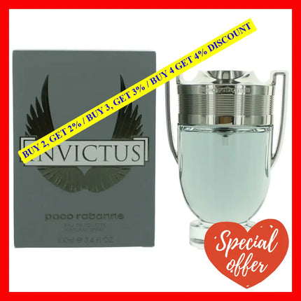 Invictus By Paco Rabanne 3.4 Oz Eau De Toilette Spray For Men