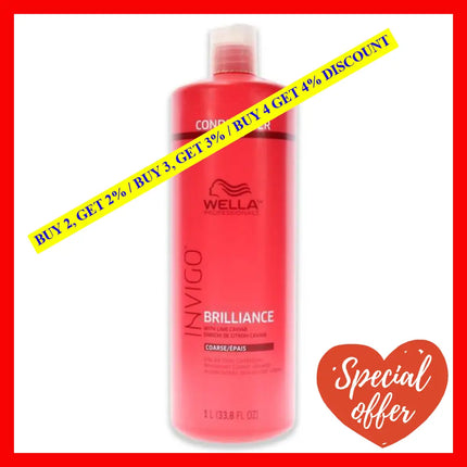 Invigo Brilliance Conditioner For Coarse Hair By Wella For Unisex - 33.8 Oz