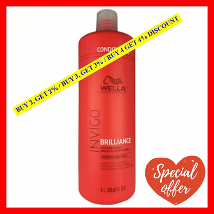 Invigo Brilliance Conditioner For Normal Hair By Wella For Unisex - 33.8 Oz