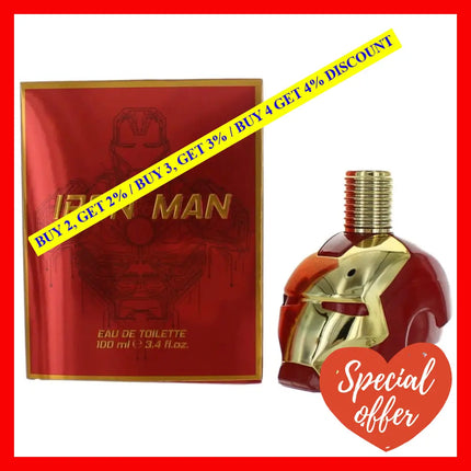 Iron Man By Marvel 3.4 Oz Eau De Toilette Spray For Men