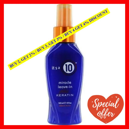 Its A 10 Miracle Leave In Plus Keratin For Unisex - 2 Oz Spray