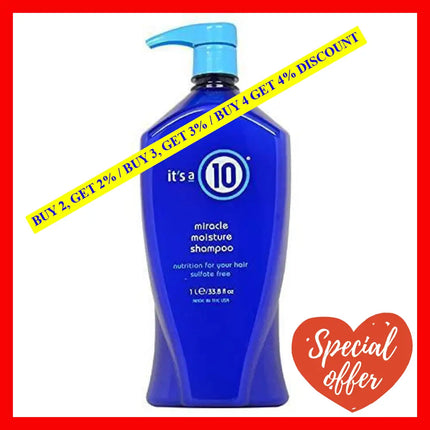 Its A 10 Miracle Moisture Shampoo For Unisex - 33.8 Oz