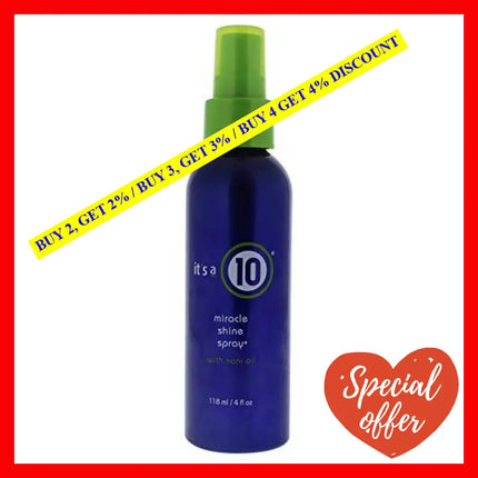 Its A 10 Miracle Shine Spray For Unisex - 4 Oz